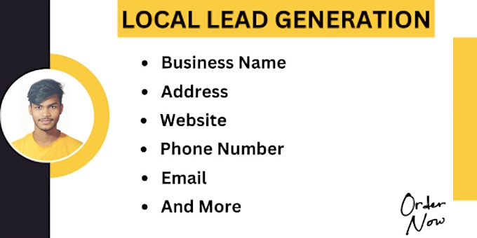 Gig Preview - Local lead generation and b2b lead generation or leads