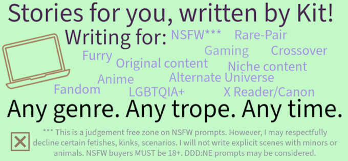 Bestseller - write custom stories, sfw or nsfw, original or fandom