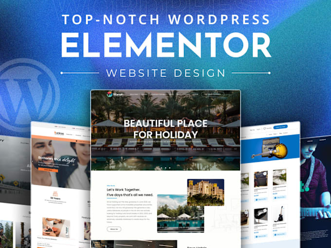 Gig Preview - Design, redesign wordpress website as an elementor pro expert