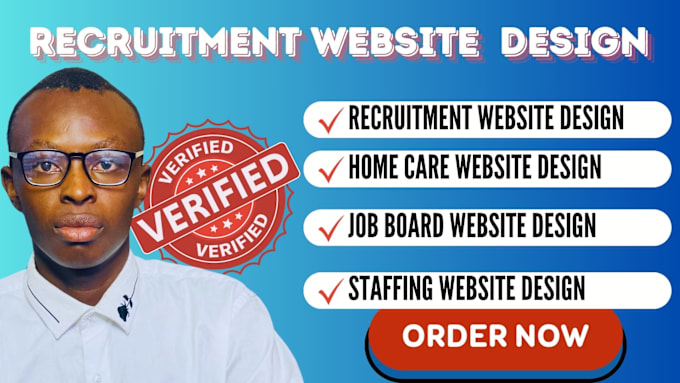 Gig Preview - Design job board, staffing website, recruitment website, home care website