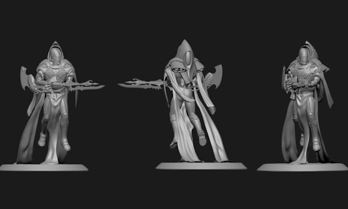 Gig Preview - Sculpt 3d model miniature warhammer 40k dnd figurine for 3d printing in blender