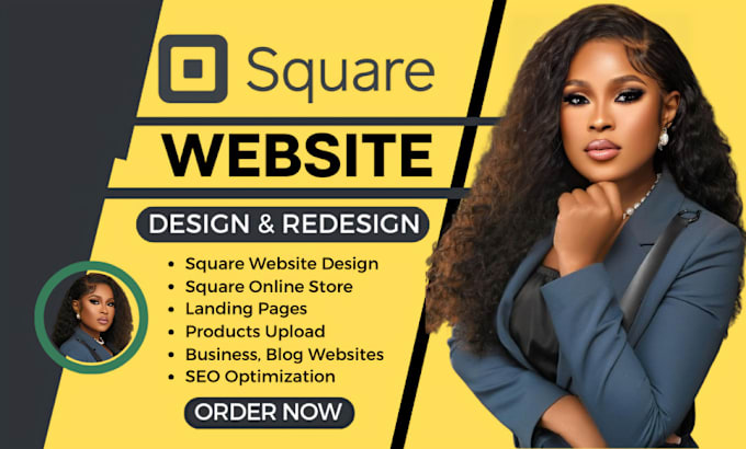 Gig Preview - Square website design square website redesign square online store design square