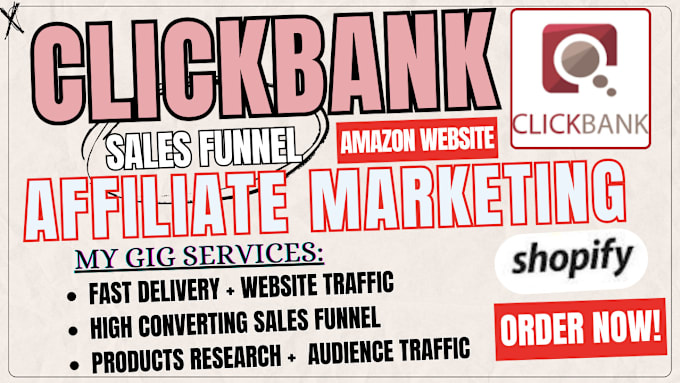 Gig Preview - Do clickbank amazon website affiliate marketing sales funnel to increase sales