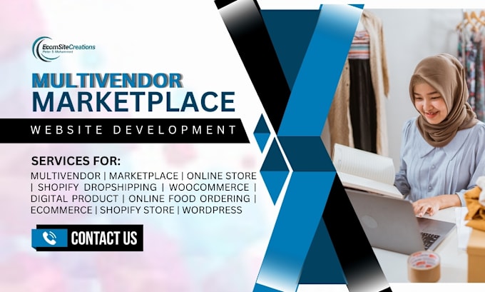 Gig Preview - Build multi vendor ecommerce marketplace website multivendor woocommerce website