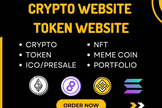 Bestseller - do crypto token website, crypto landing page, crypto meme coin, presale website