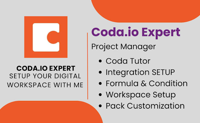 Gig Preview - Setup your coda io workspace coda developer coda pack setup and integration