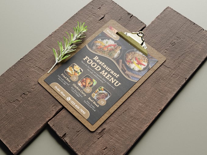 Gig Preview - Design a custom food menu stylish creative menus for restaurants and cafes