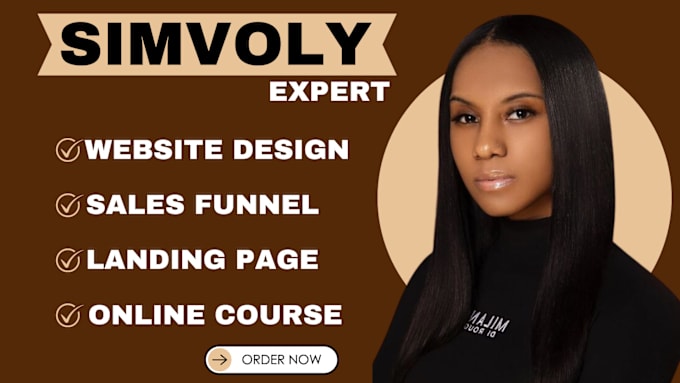 Gig Preview - Build simvoly website design simvoly website redesign simvoly online course