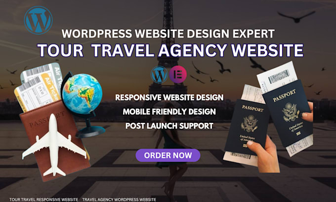 Gig Preview - Build wordpress travel, agency and tour booking website, tour travel website