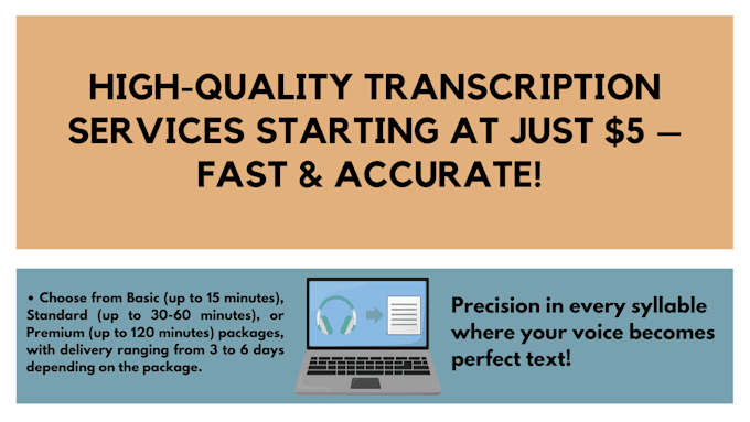 Bestseller - be providing accurate transcription services in english