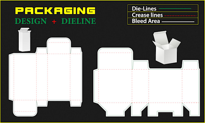 Gig Preview - Create die cut or die line for box packaging design