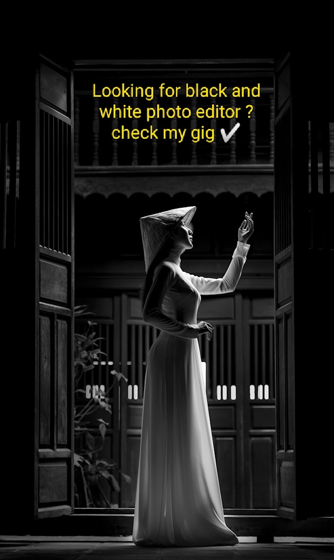 Gig Preview - Do professional black and white photo editing for you