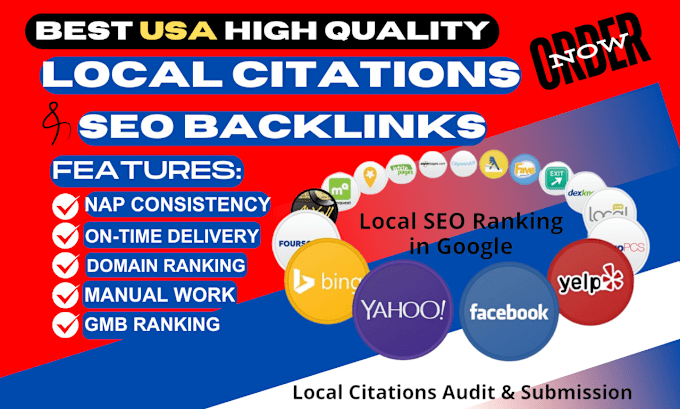 Gig Preview - Do best USA local citations and directories for local business SEO