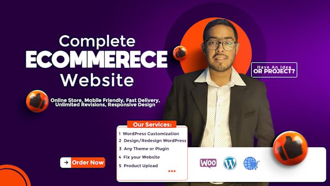 Gig Preview - Design woocommerce website, ecommerce wordpress website