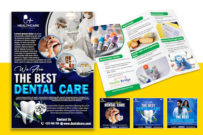 Gig Preview - Design quality dental, pharmacy, healthcare, medical flyer design or poster ads