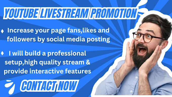 Gig Preview - Do youtube promotion,you tube livestream,live streaming,video promotion