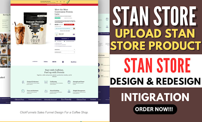 Gig Preview - Setup stan store, upload stan store products, create stan store design