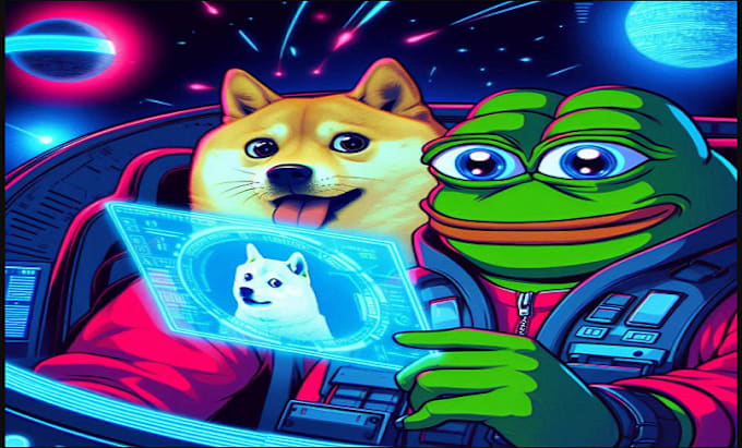 Gig Preview - Draw any cartoon with background for meme coin art and pepe art