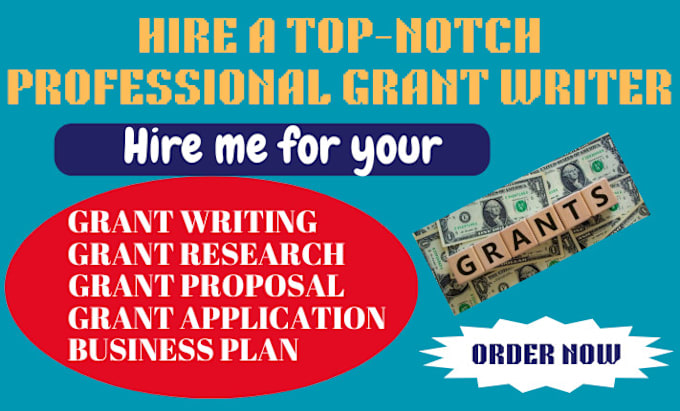 Gig Preview - Do grant research grant writing grant proposal grant application rfp rfi rfq