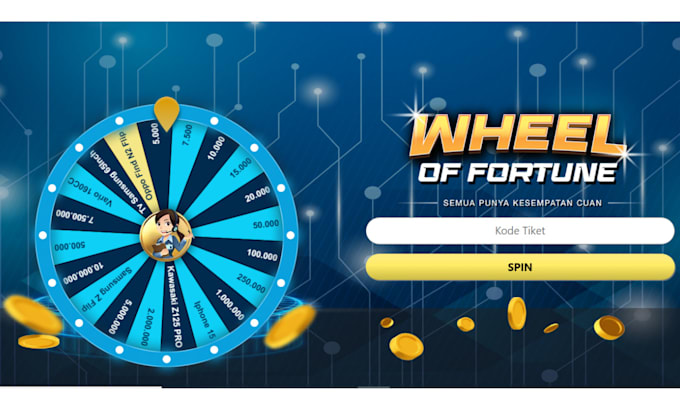 Gig Preview - Create a eye catchy spin the wheel game for your website