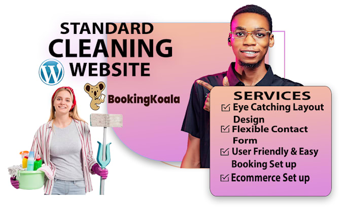 Gig Preview - Design cleaning services website, cleaning company website, cleaning website