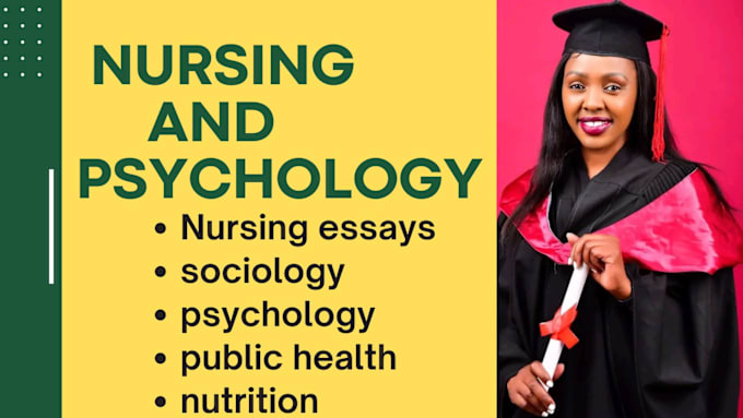 Gig Preview - Do nursing, public health, psychology, american history and sociology