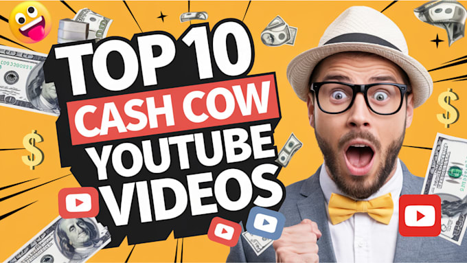 Gig Preview - Setup youtube automation channel and edit and produce top 10 cash cow videos