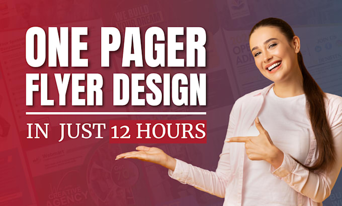 Gig Preview - Design professional business flyer one pager delivered in 12 hours