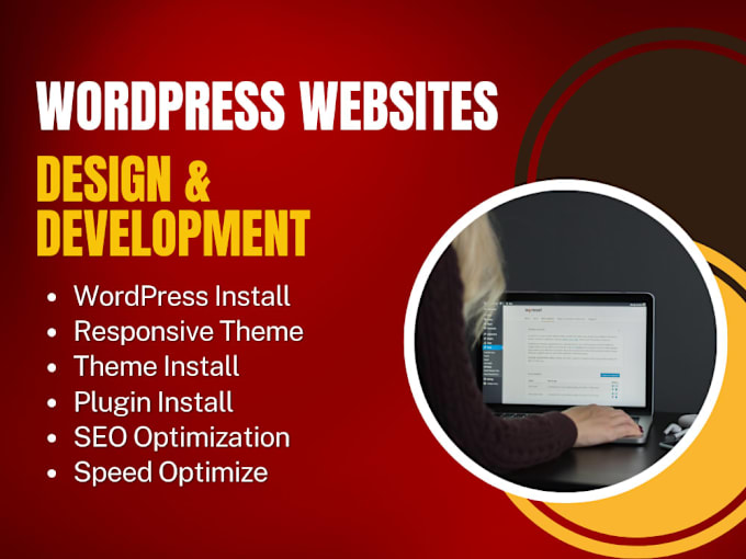 Gig Preview - Do website development, web design with wordpress