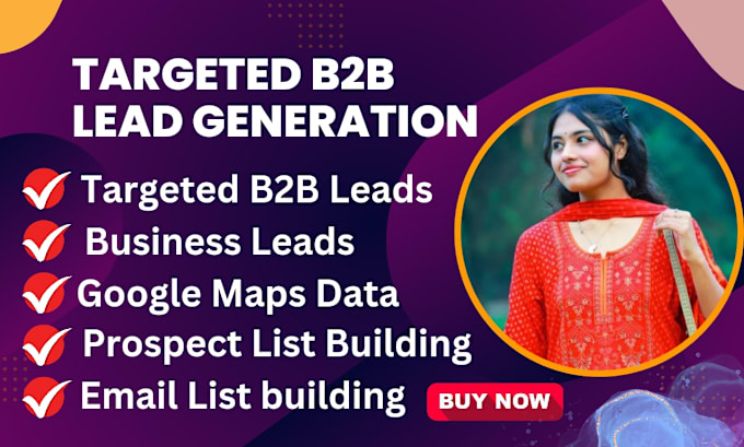 Gig Preview - Provide targeted b2b lead generation and business leads for any industries