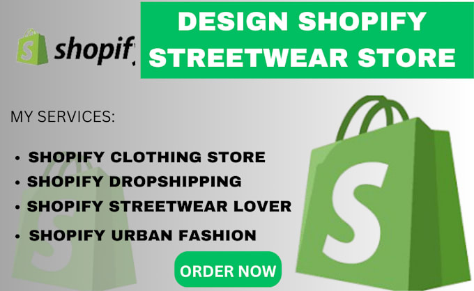 Gig Preview - Design a streetwear boutique urban fashion steetwear collection for your website