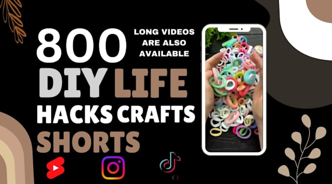 Gig Preview - Make 800 diy life hacks youtube shorts or tiktok videos