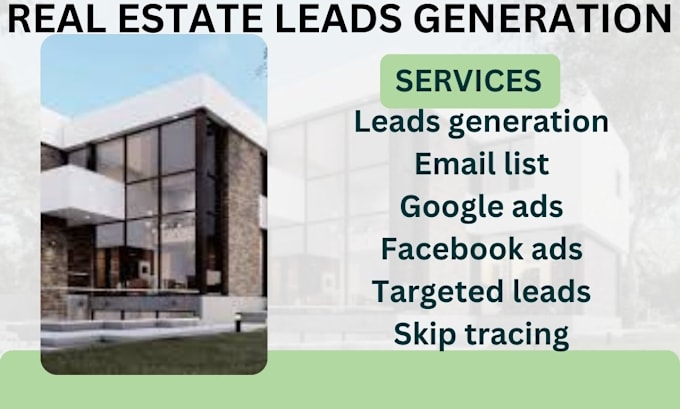 Gig Preview - Generate real estate leads, home sellers leads using facebook ads, google ads