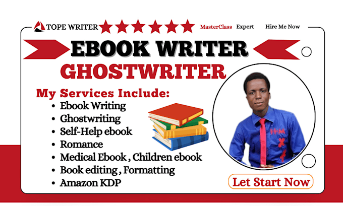 Gig Preview - Be your ebook writer, ghostwriter, self help, marriage ebook, children ebook