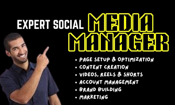 Gig Preview - Be your social media manager, content creator and marketing management