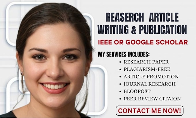 Gig Preview - Write research article, blogpost, and publish to ieee, google scholar, and plos