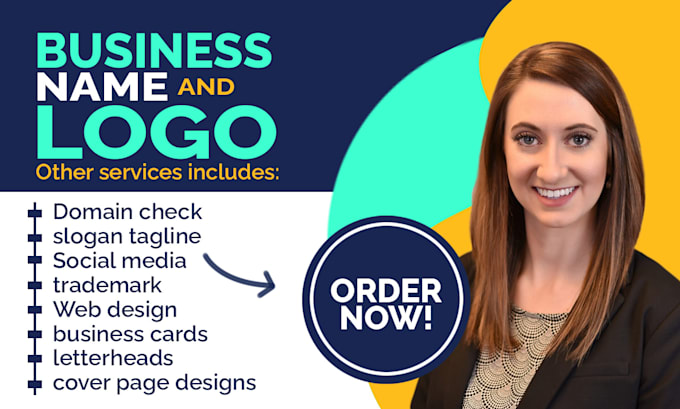 Gig Preview - Create catchy business name, logo design, slogan and web design for your brand