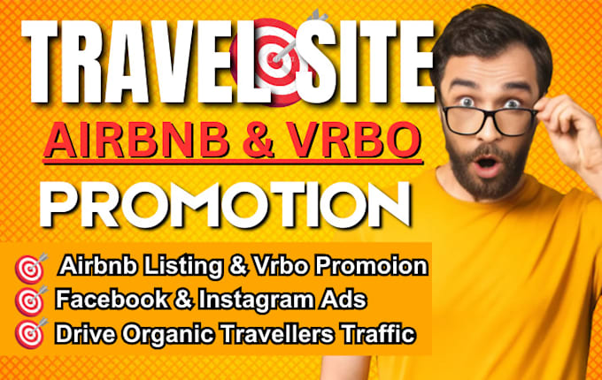 Gig Preview - Travel site promotion airbnb listing, vrbo marketing solo ads increase bookings