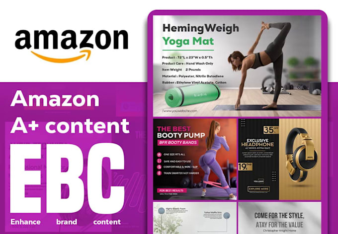 Gig Preview - Create amazon ebc a plus listing images infographic design