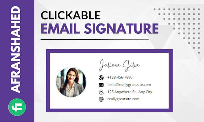 Gig Preview - Design professional and eye catching animated email signature