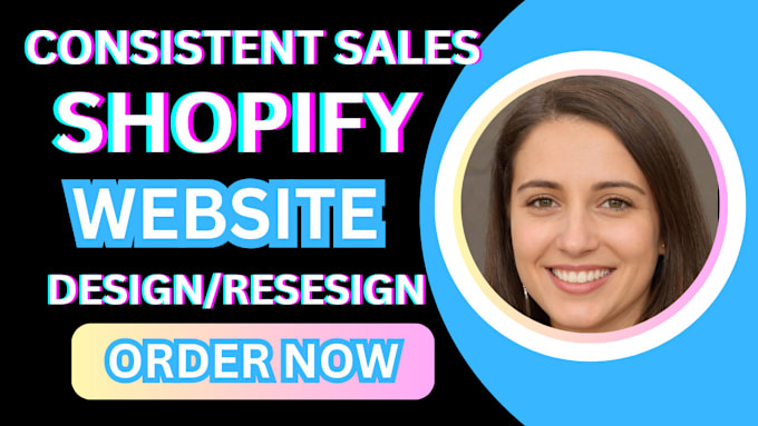 Gig Preview - Create, design, redesign shopify ecommerce website, design drops hipping store