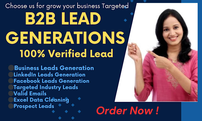 Gig Preview - Targeted b2b lead generation for grow your business