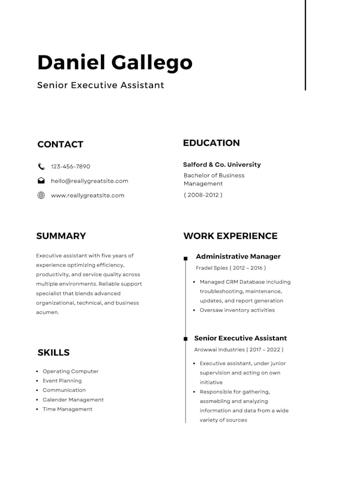 Gig Preview - Deliver professional resume design and CV maker