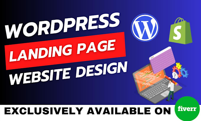 Gig Preview - Do wordpress landing page design or website design