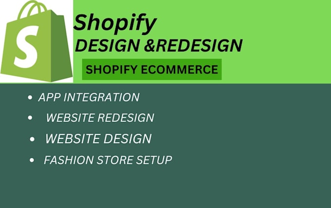 Gig Preview - Design and redesign shopify store