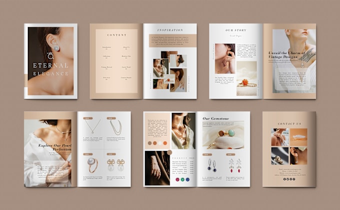 Gig Preview - Design minimal product catalog, lookbook, brochure, magazine layout