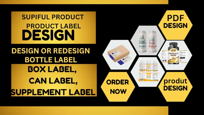 Gig Preview - Design attractive product label design, bottle label and supliful product design