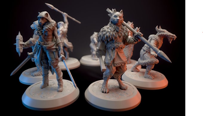 Gig Preview - 3d modeling, 3d miniature for tabletop game, dnd, action figure and 3d printing