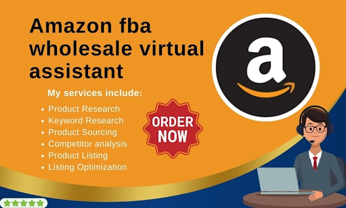 Gig Preview - Be your amazon fba wholesale virtual assistant