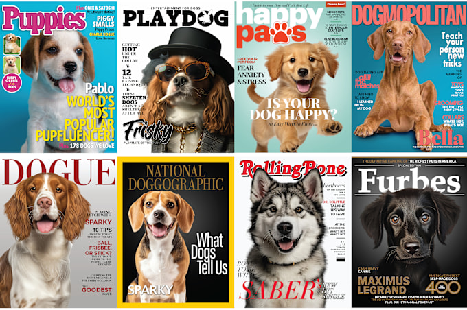 Gig Preview - Design professional pet magazine cover within 24 hours